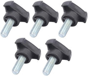 Manubrio a manubrio a 5 velocità M10 - Pignone triangolare - Viti di presa - Materiale plastico - Lunghezza della vite 25mm - Prestazioni stabili - Manubrio a vite