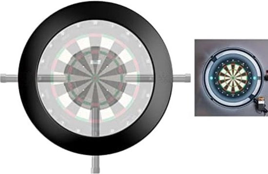 Ring per Dartbord - Illuminazione led per Dartbord - Pacchetto di illuminazione per Dartbord - 1,5kg - Nero
