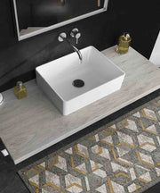 Tappeto HYPNOTIC grigio oro cm.55x80 moderno geometrico multiuso lavabile antiscivolo
