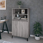 Credenza Sonoma grigio 60 x 36 x 110 cm Legno ingegnerizzato 821234