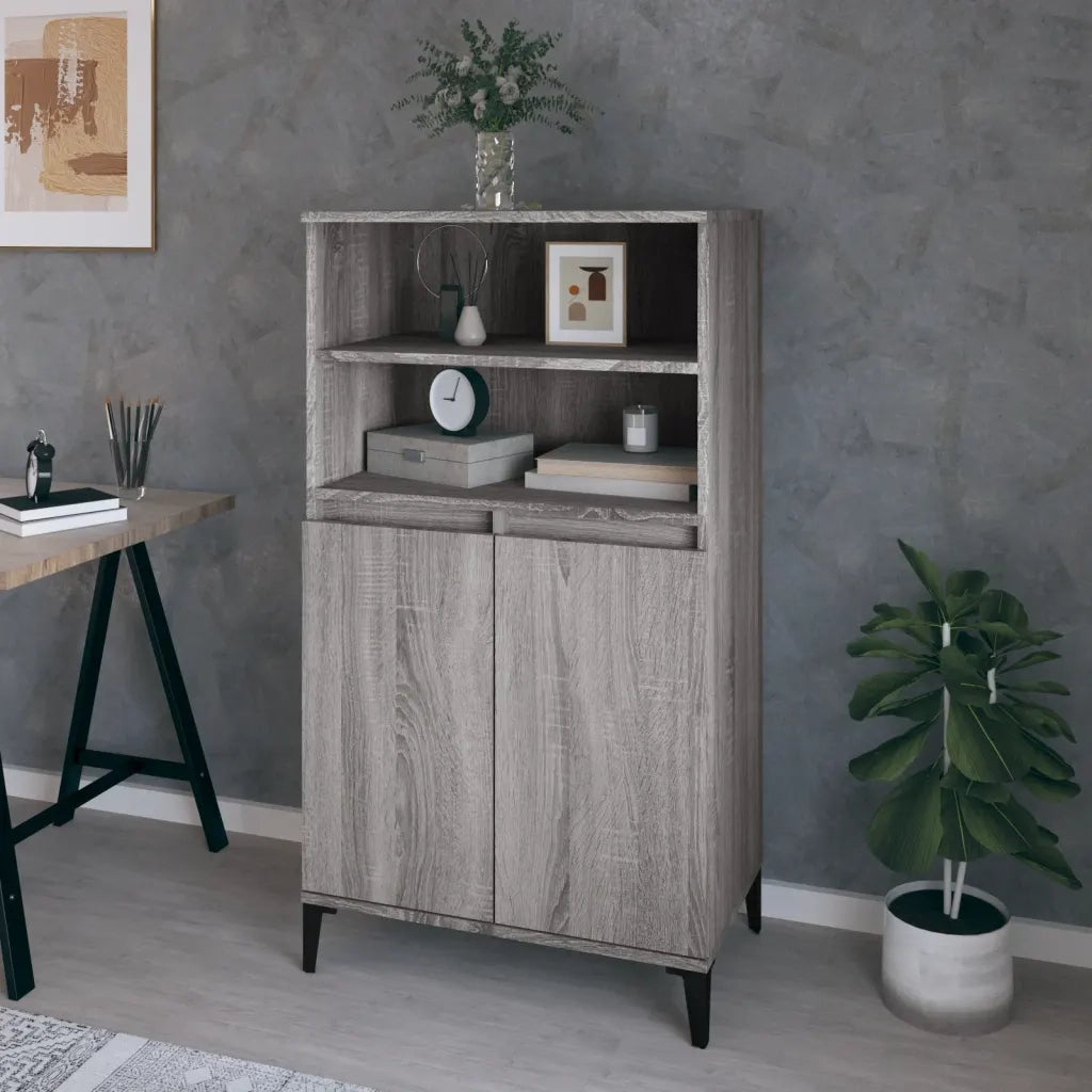 Credenza Sonoma grigio 60 x 36 x 110 cm Legno ingegnerizzato 821234
