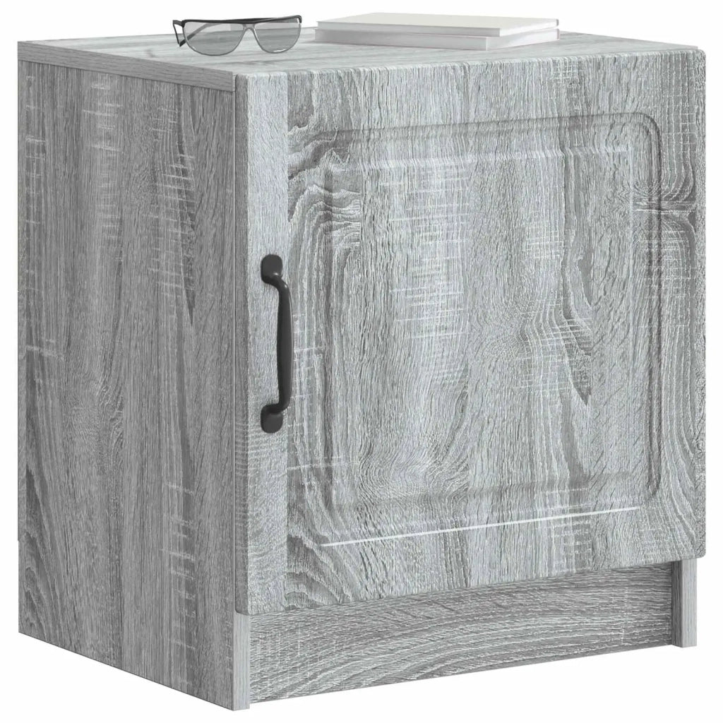 Set di 2 Comodini | Armadio da Notte | Mobiletto da notte Grigio Sonoma 43 x 34,5 x 47 cm