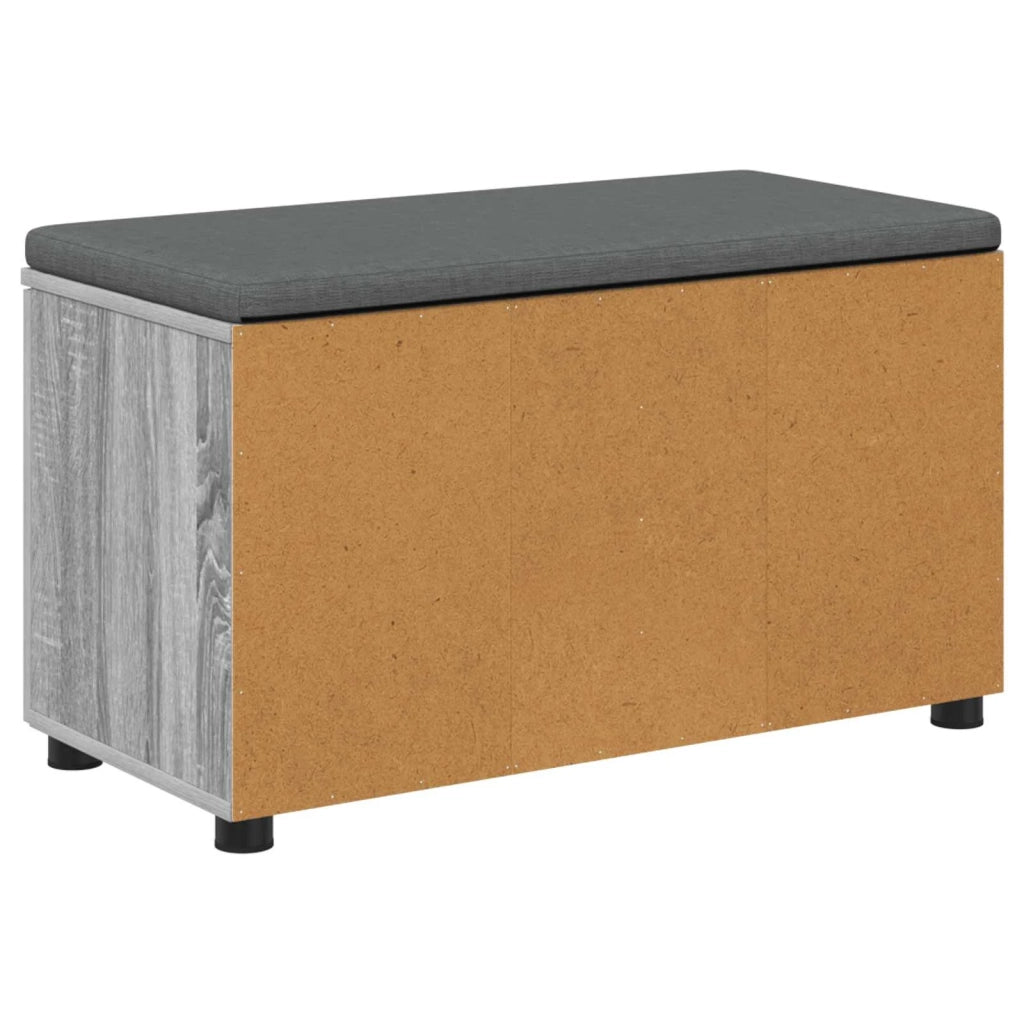 Panca per ingresso con cuscino Sonoma grigia 80 x 38 x 46 cm