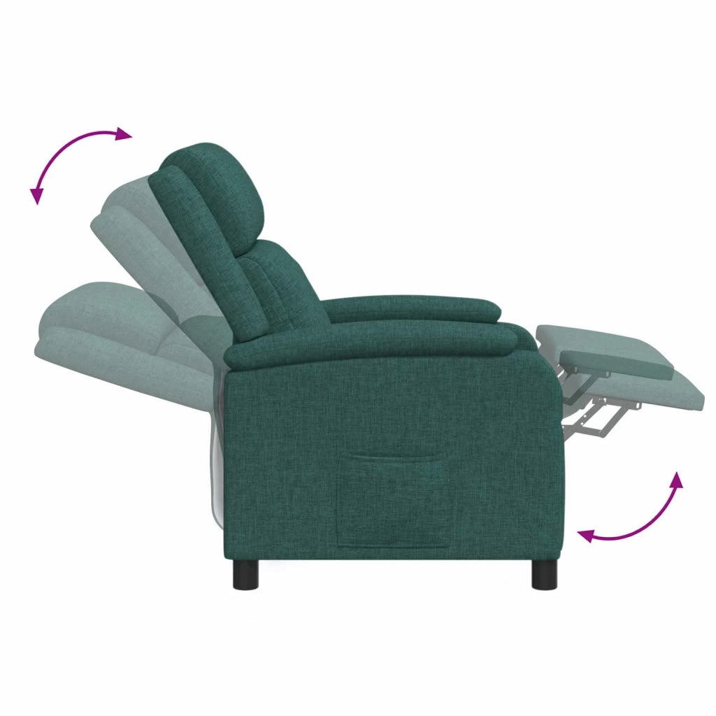 Poltrona Massaggiante Verde Scuro Tessuto 42034874