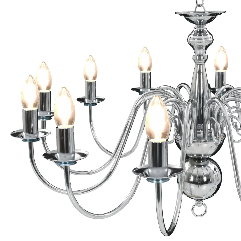 Lampadario classico elegante a 12 lampadine 80 x 45 cm in metallo argentato 02_0046428