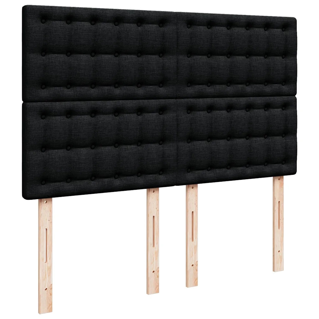 Giroletto a Molle con Materasso Nero 160x200 cm in Tessuto 3292123