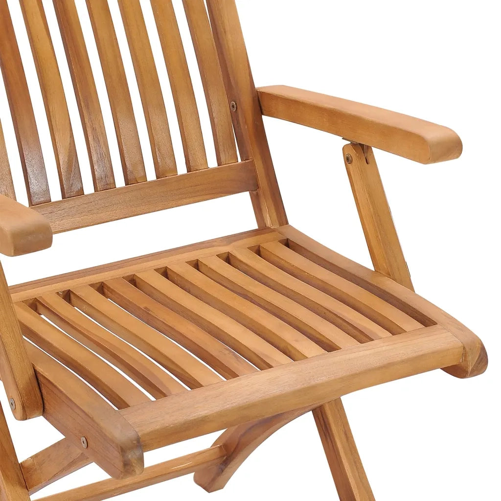 Sedie da Giardino Pieghevoli con Cuscini 8 pz Massello di Teak 3072794