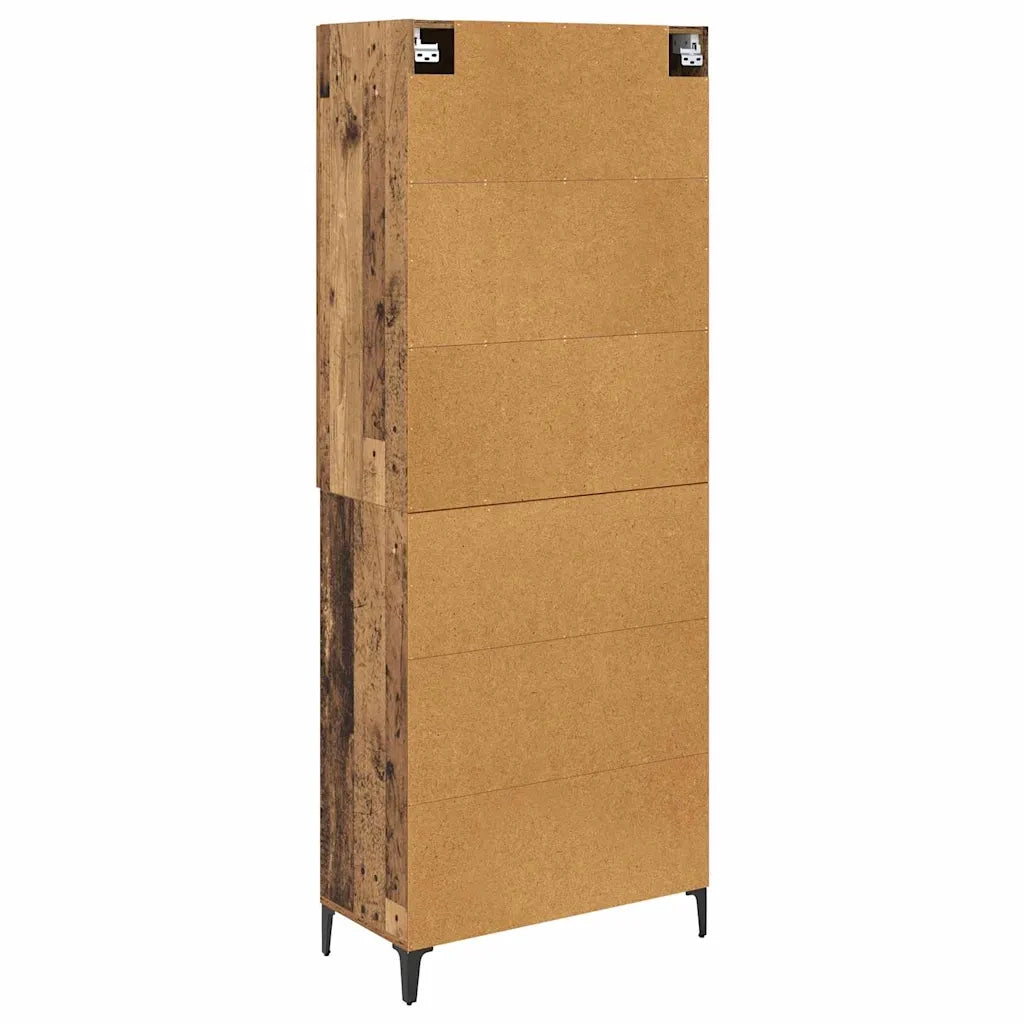 Credenza | Madia | Buffet da pranzo | Armadio da pranzo Legno vecchio 69,5 x 34 x 180 cm Legno multistrato