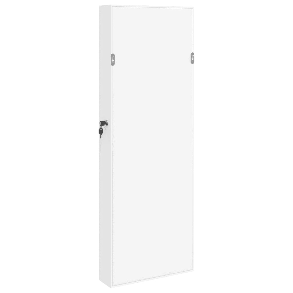 Armadio Portagioie con Specchio a Muro Bianco 37,5x10x106 cm CFW2809163