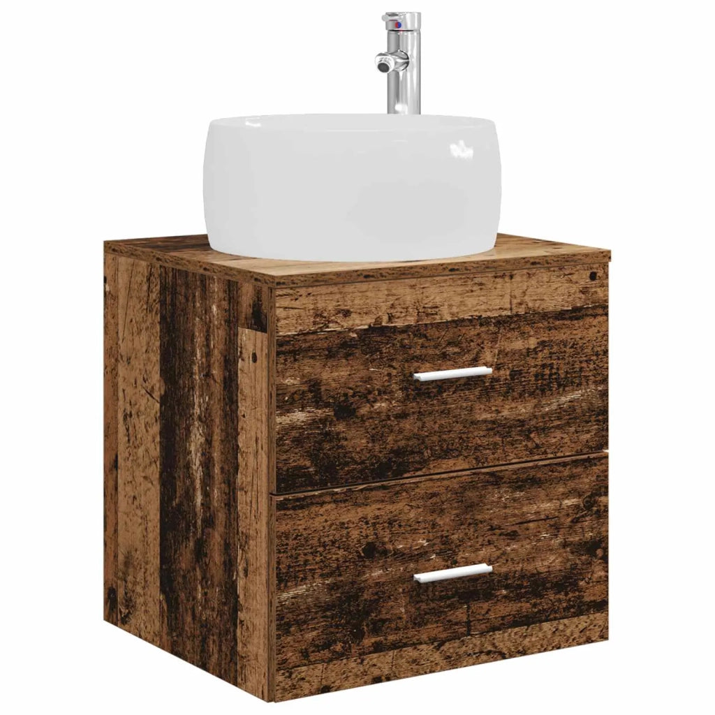 Set di mobili per il bagno 4 pz Legno antico 3407029