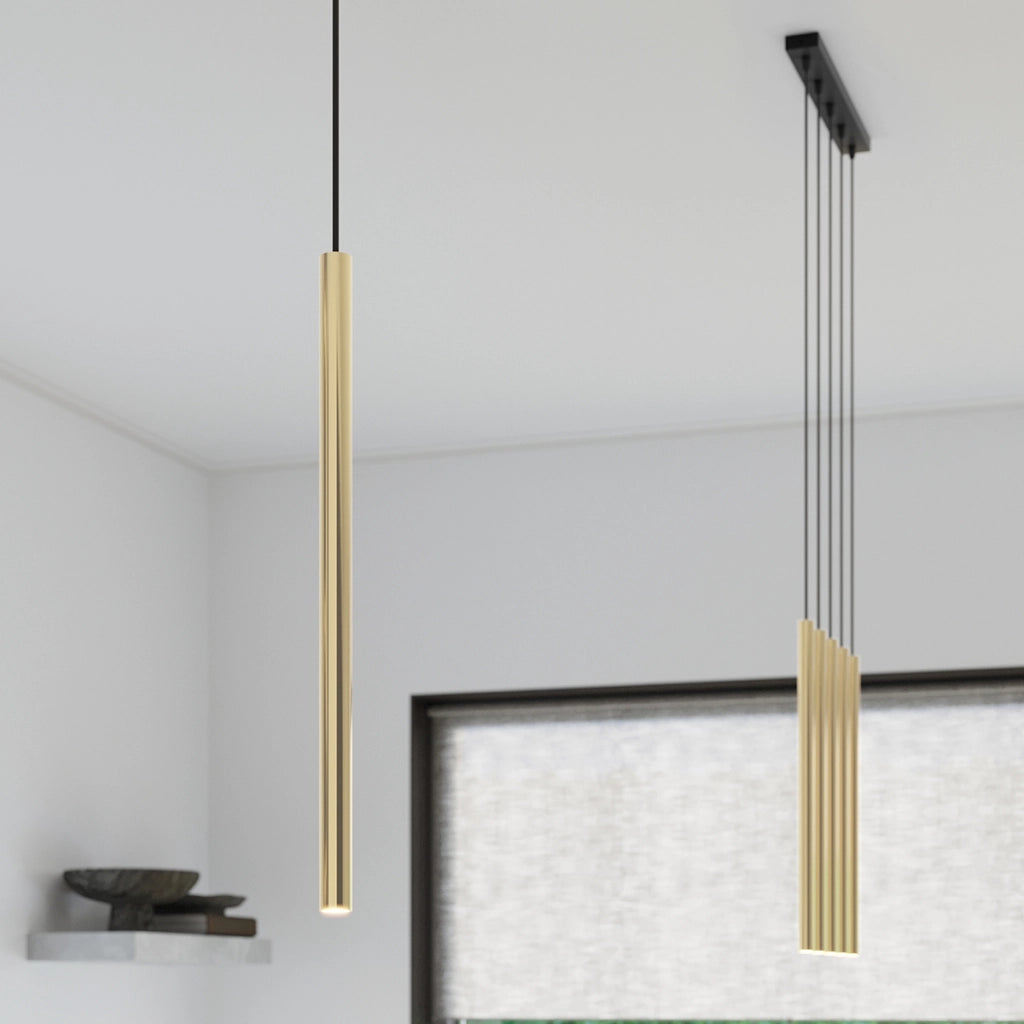 Lampada da soffitto moderna in acciaio a 3 luci color verde oceano PATELO, oro lucido