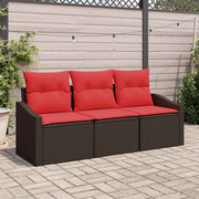 Set di divani 3 pz Marrone polyrattan 3346584