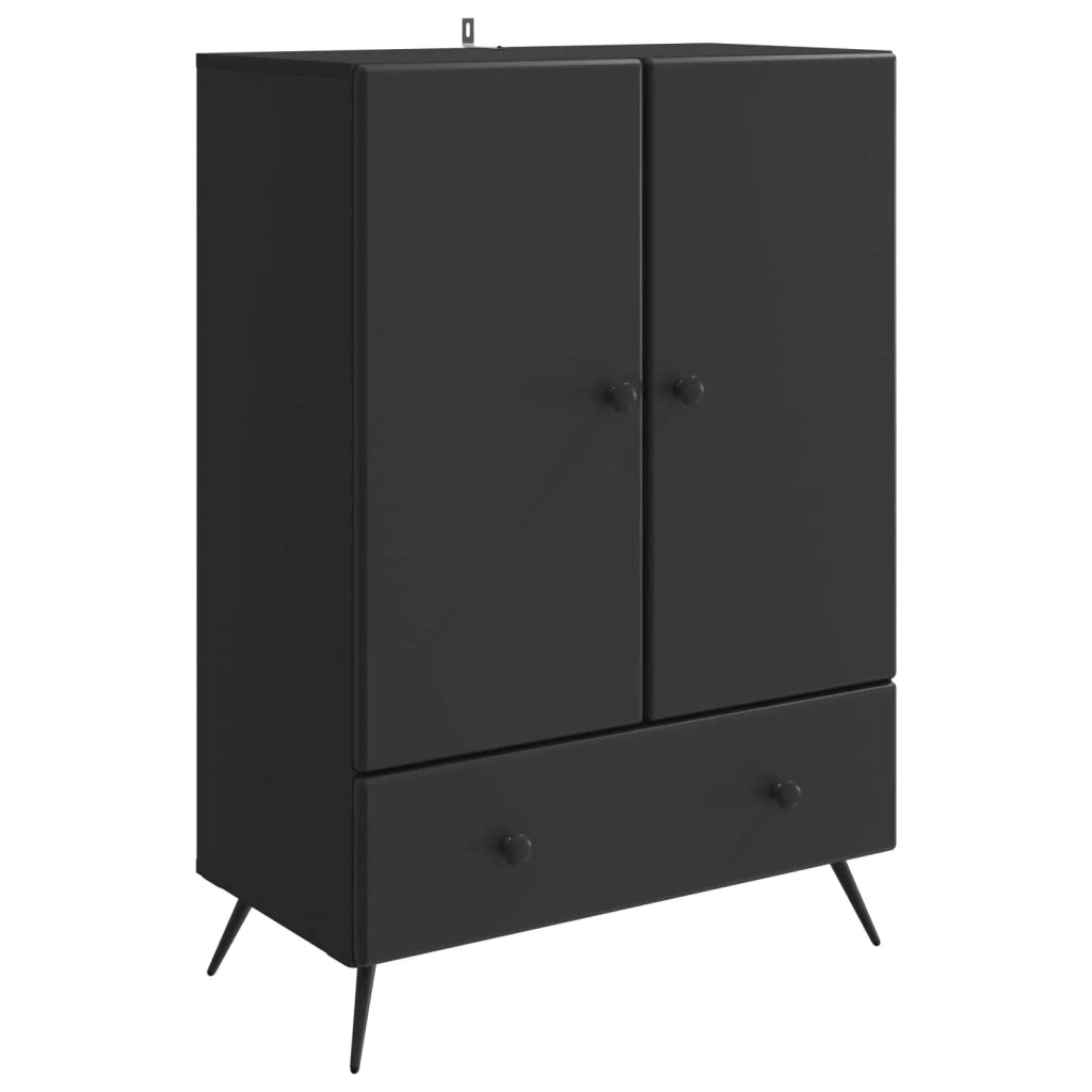Credenza | Madia | Buffet da pranzo | Armadio da pranzo Nero 66 x 34,5 x 95 cm Legno ingegnerizzato