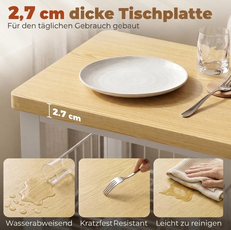 MOBILE CUCINA con 3 Cestelli e Armadietto 100x35x80 cm Rovere