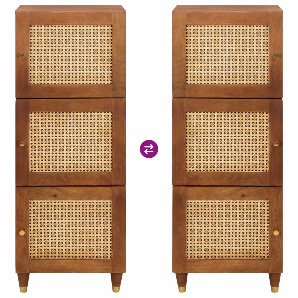 Mobile alto Marrone 40 x 33,5 x 110 cm Legno di mango massello 4018909