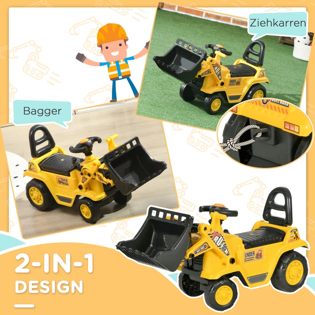 Bagger giocattolo con cassetto ¨C zephmum ¨C giallo e nero