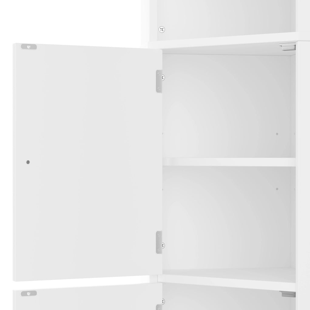 Mobile bagno angolare triangolare 51,7x32x155,4 cm in MDF bianco
