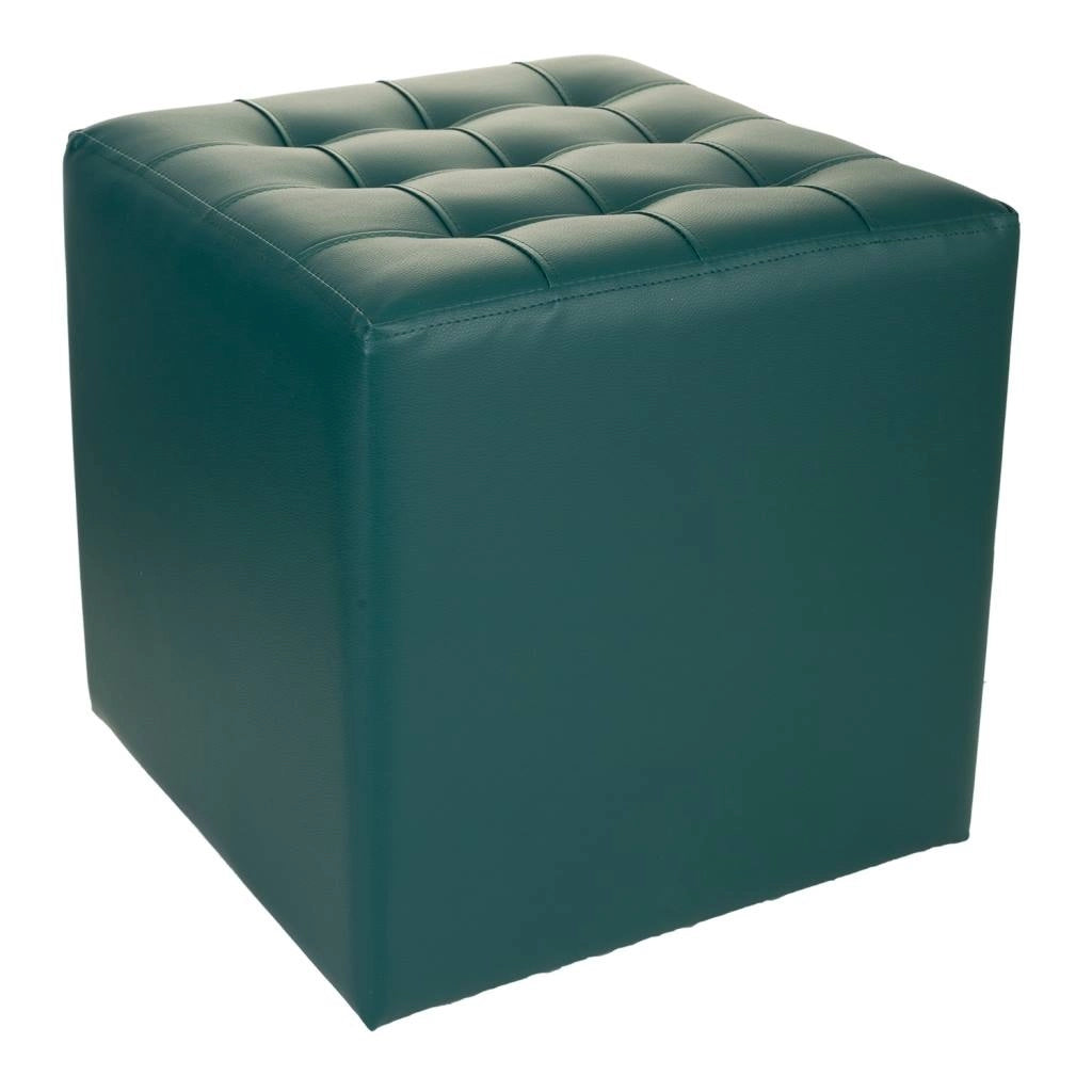 Sgabello imbottito verde 40x40x38h