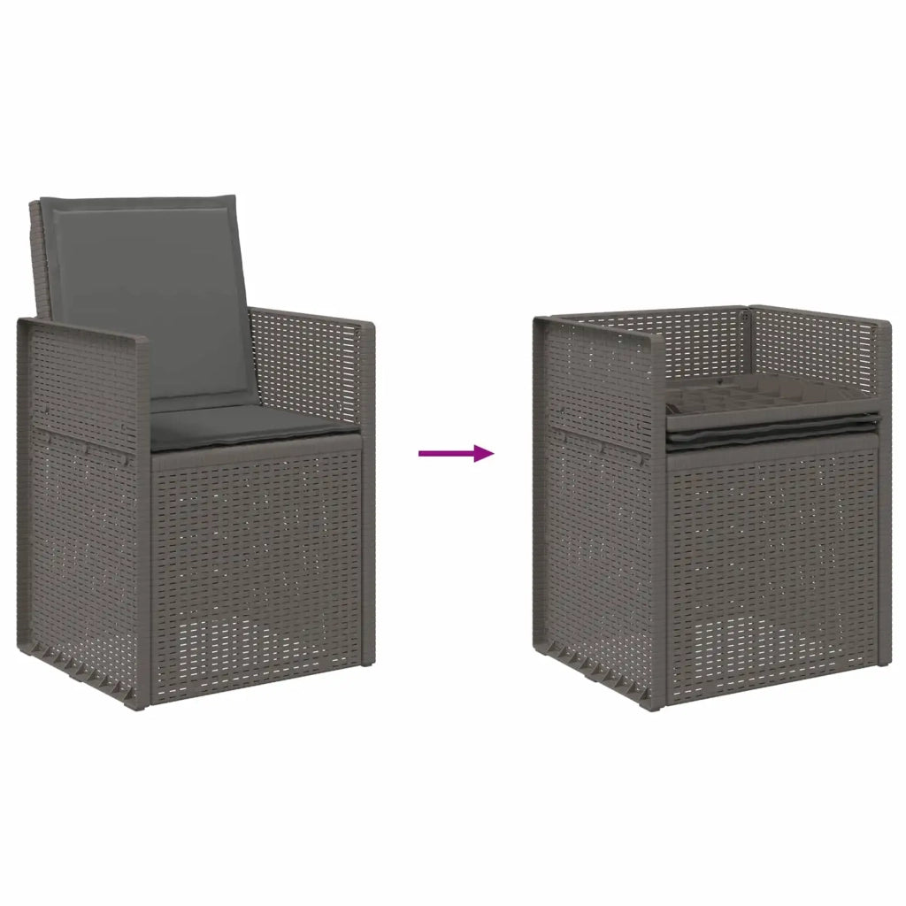 Set da Pranzo per Giardino 9 pcs Grigio chiaro e Antracite PP 3430100