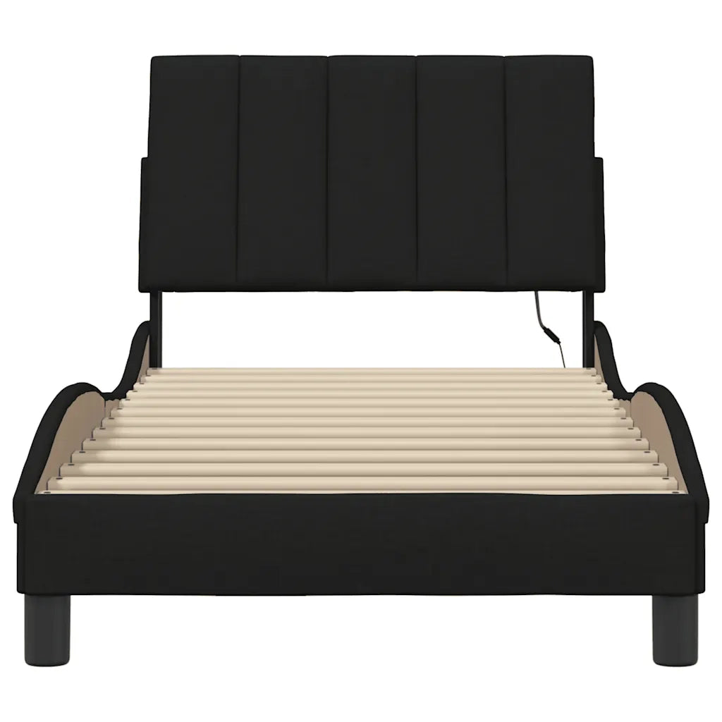 Giroletto senza Materasso Hanko Nero 80x200 cm Tessuto 3310421