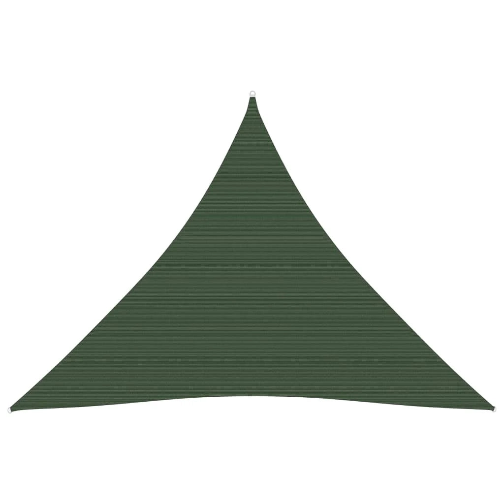Telo tenda parasole a vela 160 g/m² HDPE 3,6 x 3,6 x 3,6 m verde scuro 02_0009419