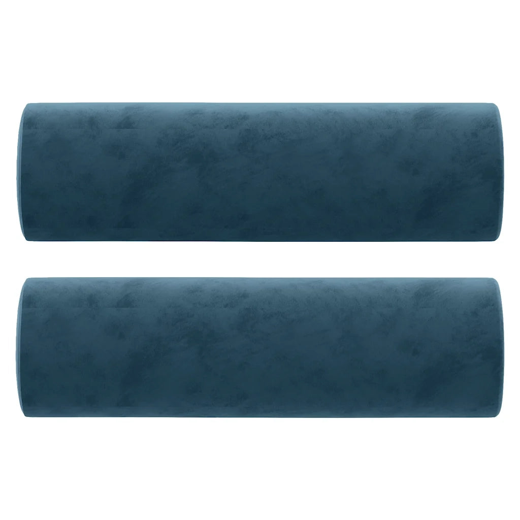 Divano a 2 Posti con Cuscini-Sofa 2 Posti con Cuscini Blu 120 cm in Velluto 268786