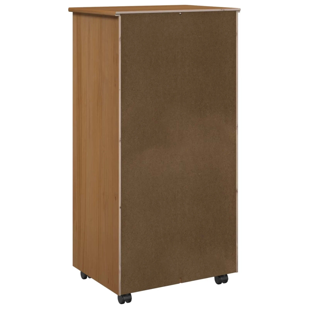 Mobile con Ruote 53 x 39 x 103 cm Legno di Pino Massello 42028368