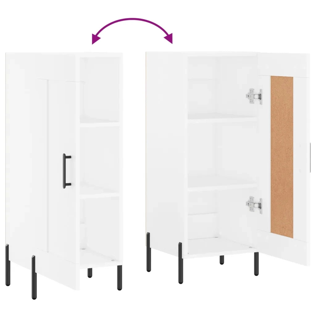 Credenza | Madia | Buffet da pranzo | Armadio da pranzo Bianca 34,5x34x90 cm in Legno Multistrato