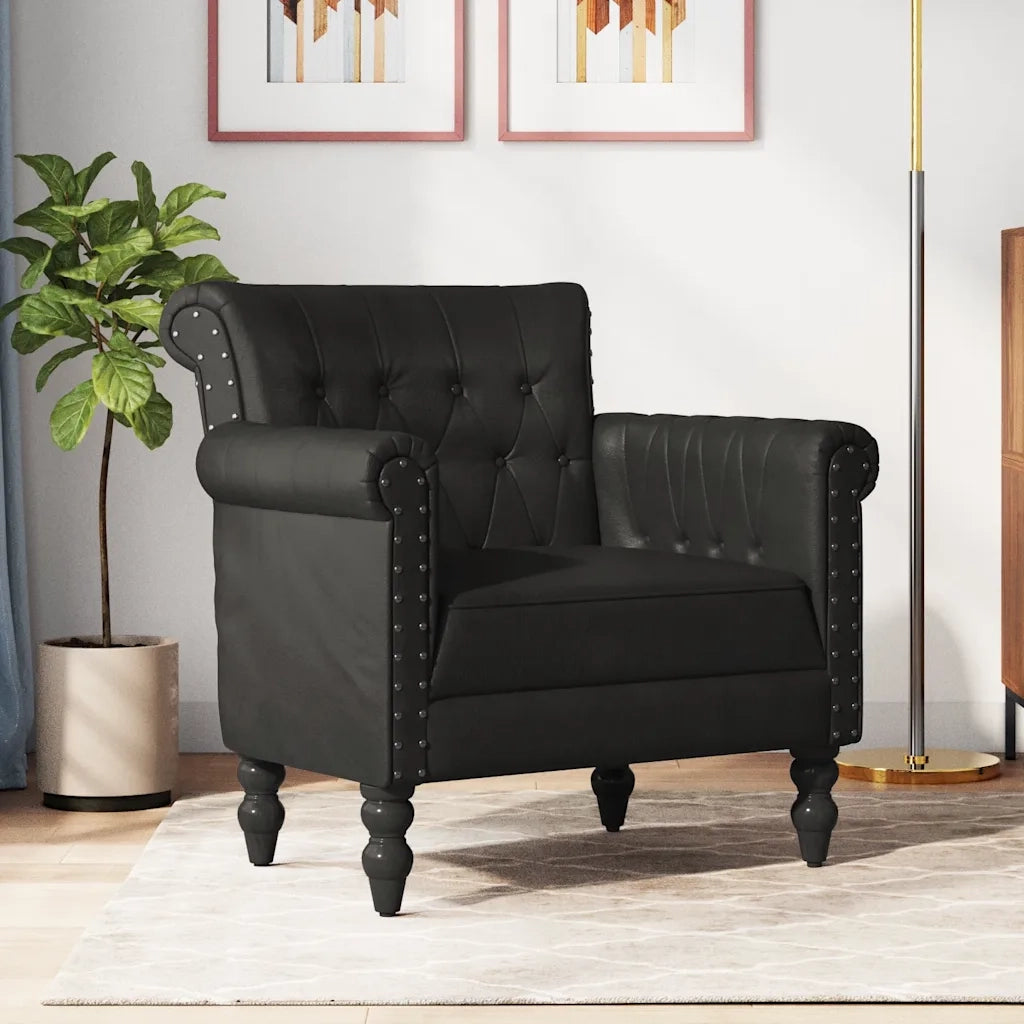 Poltrona Nera in Vera Pelle di Capra 288288