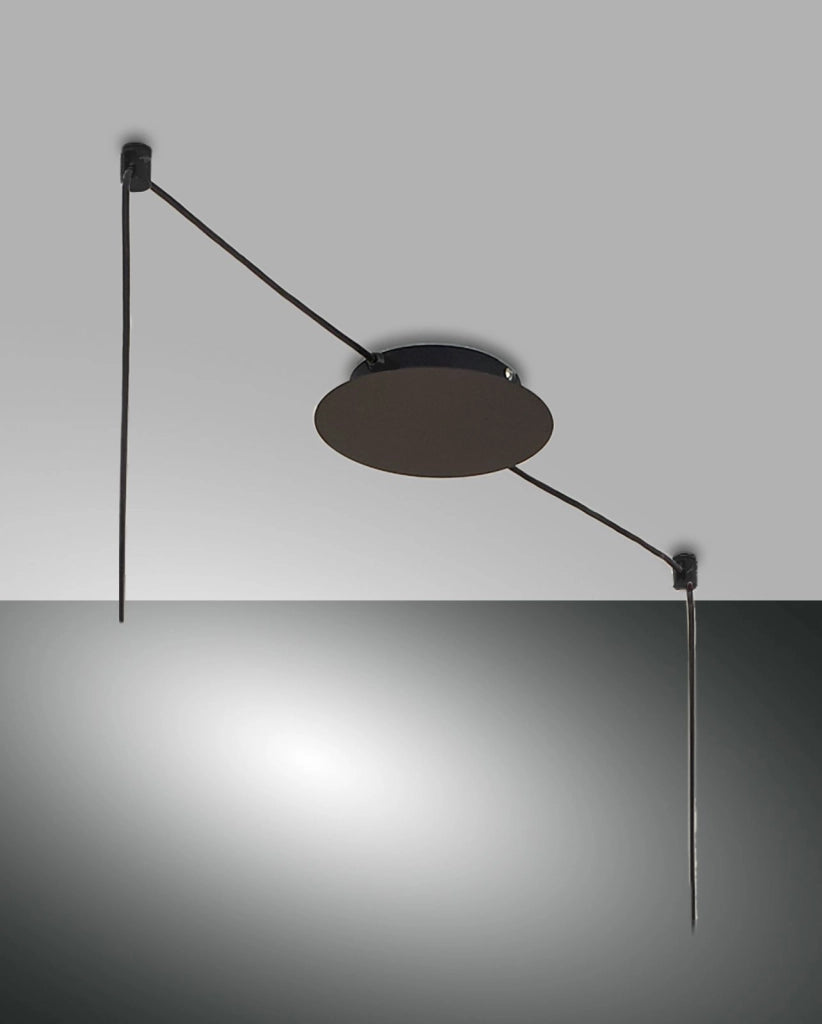 3749-52-101 EDISON MONTATURA NERA TONDA D.18CM 2 FORI