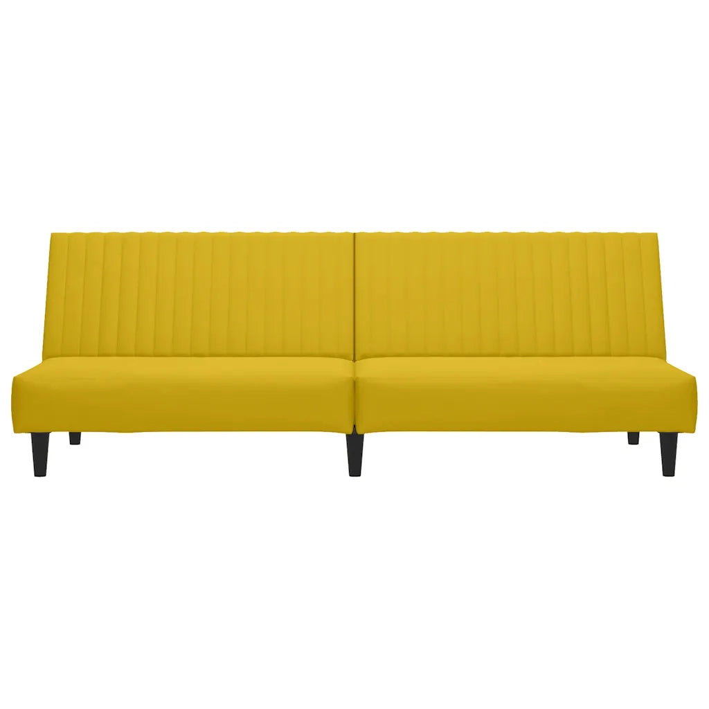 Divano letto | Sof¨¤ letto | Letto singolo a 2 Posti Giallo in Velluto