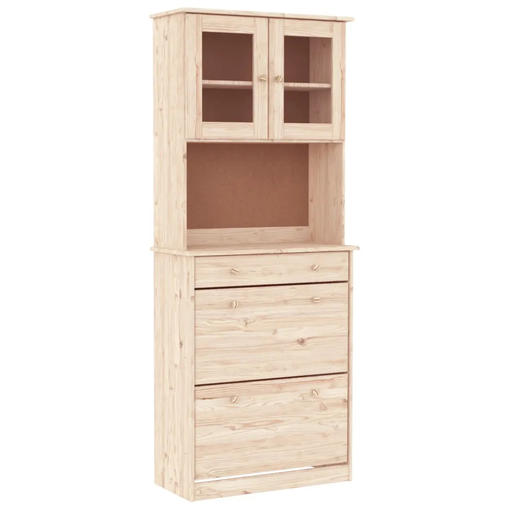 Credenza-Buffet-Armadio da cucina ALTA 77x35x188 cm in Legno Massello di Pino 384920