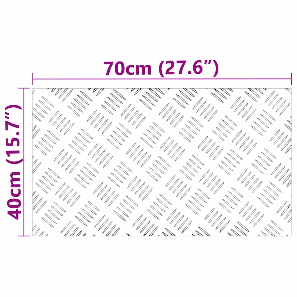 Gradini per Scale 4 pz | Tappetini per scale autoadesivi Argento 70 x 40 cm Alluminio