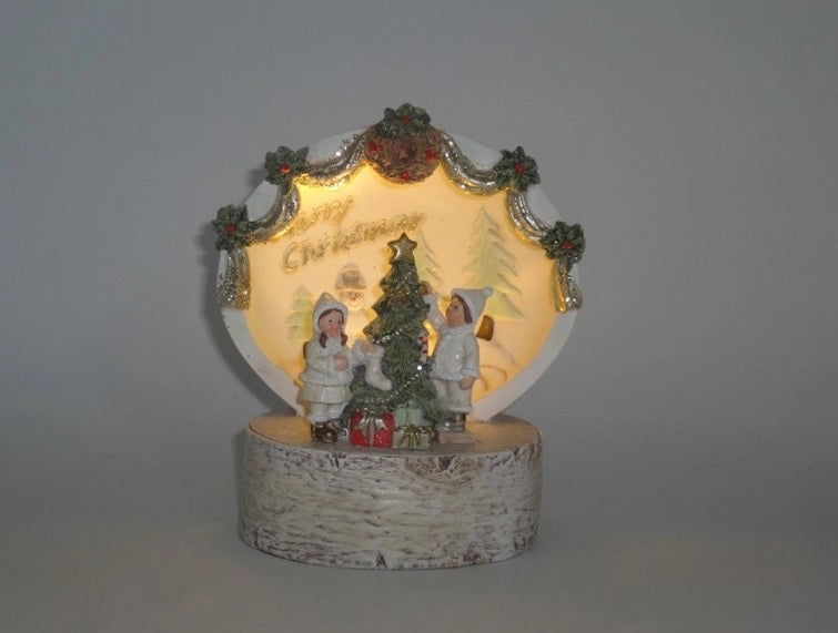 Decorazione natalizia luminosa con base 17 cm