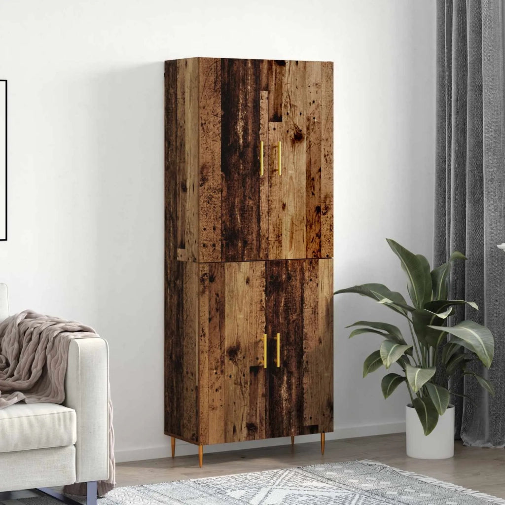 Credenza | Madia | Buffet da pranzo | Armadio da pranzo Legno vecchio 69,5 x 34 x 180 cm Legno multistrato