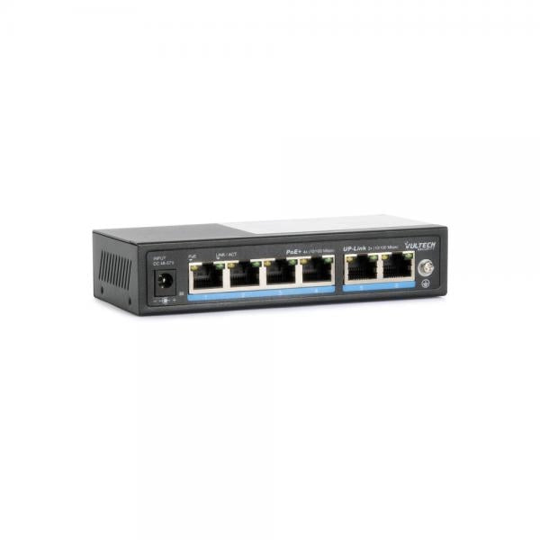 SWITCH POE+ 4P 10/100FE+2PUPLINK 60W SMA