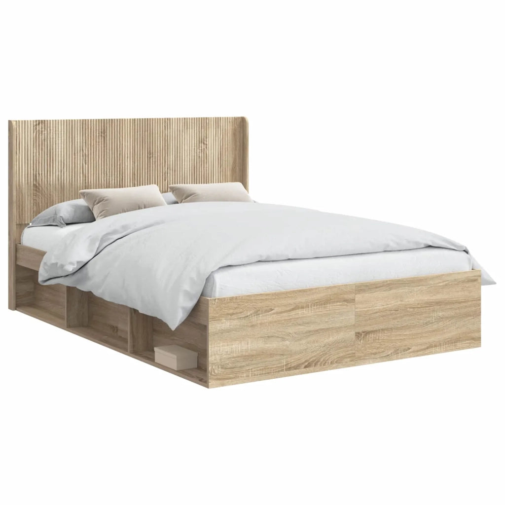Struttura del letto con stoccaggio e testata 3 pcs 3413831
