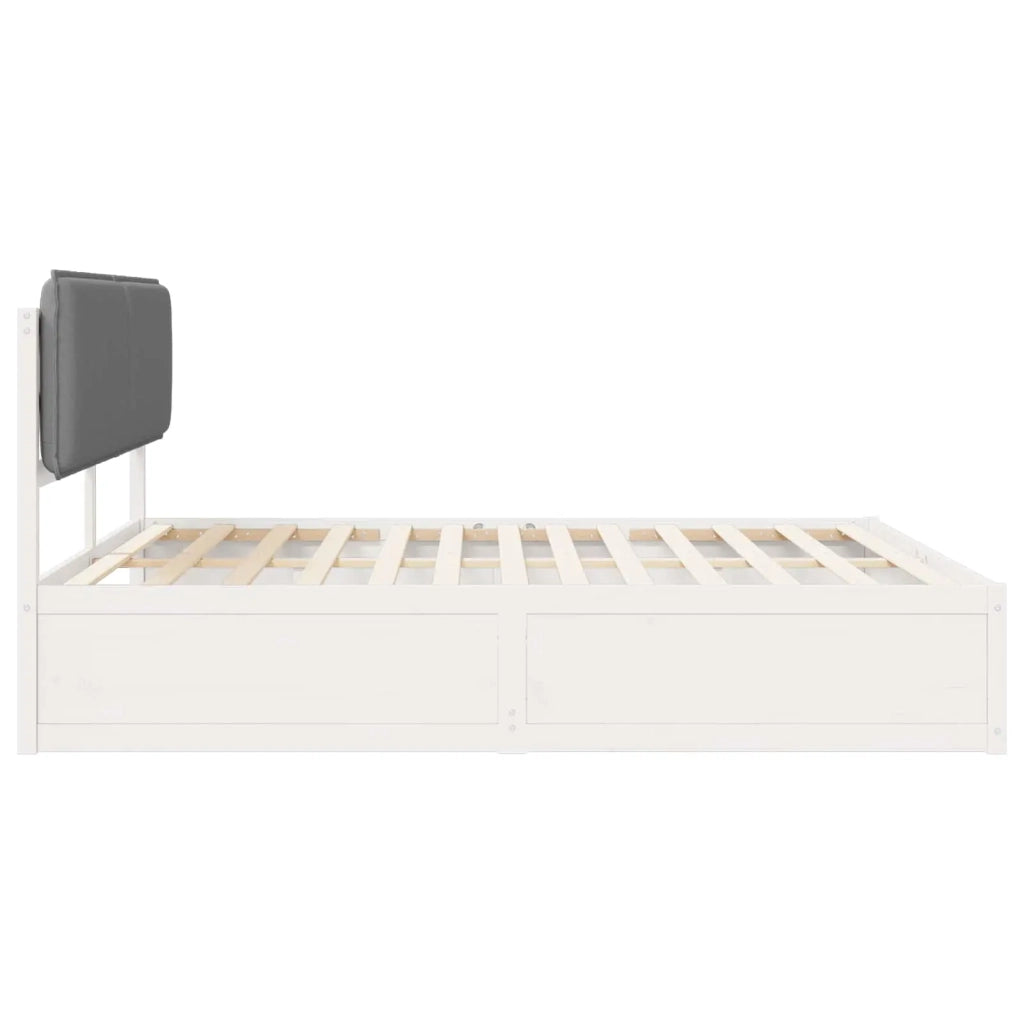 Letto con Testiera Rivestita Grigio chiaro 180 x 200 cm