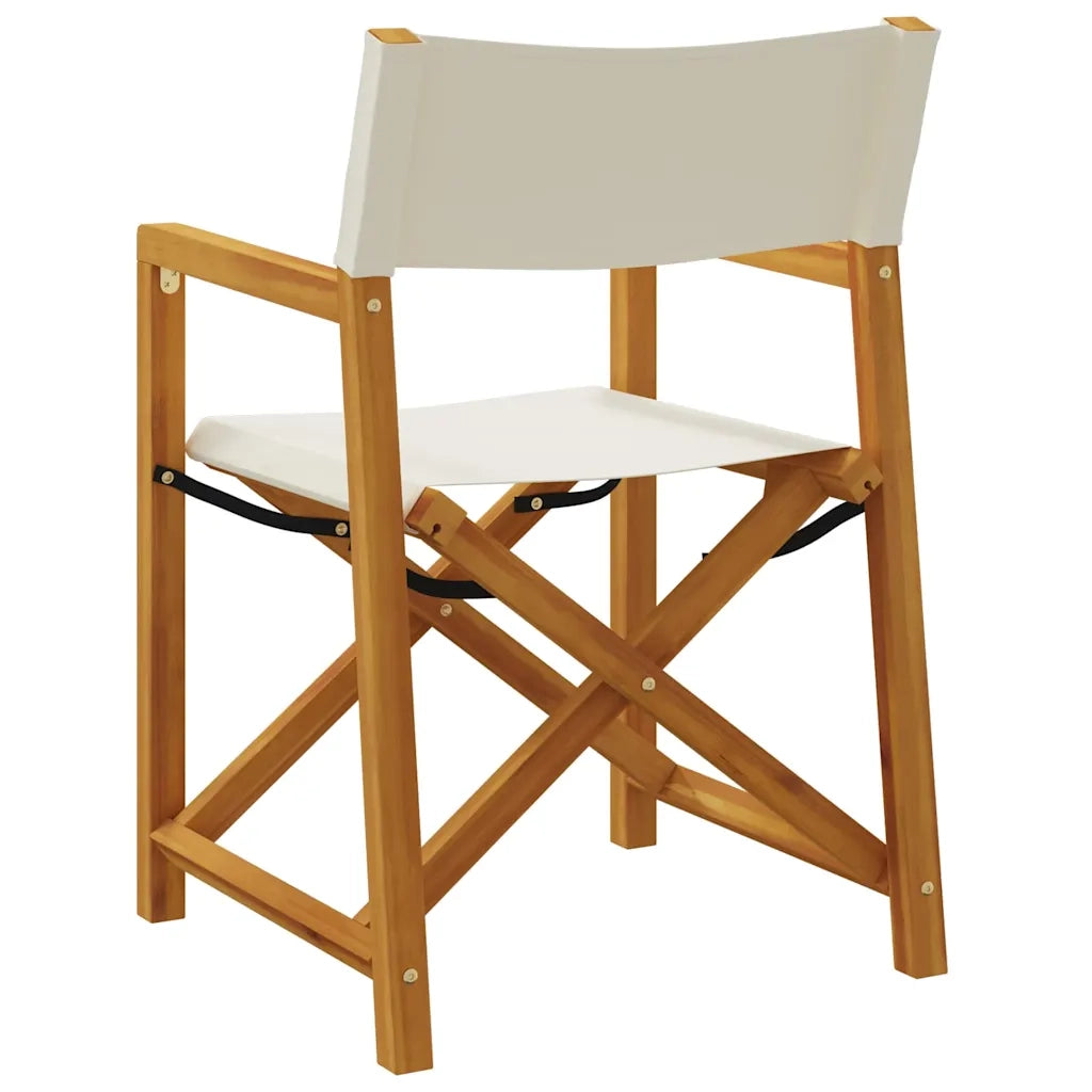 Set di 8 sedie pieghevoli in tessuto bianco crema 3208918