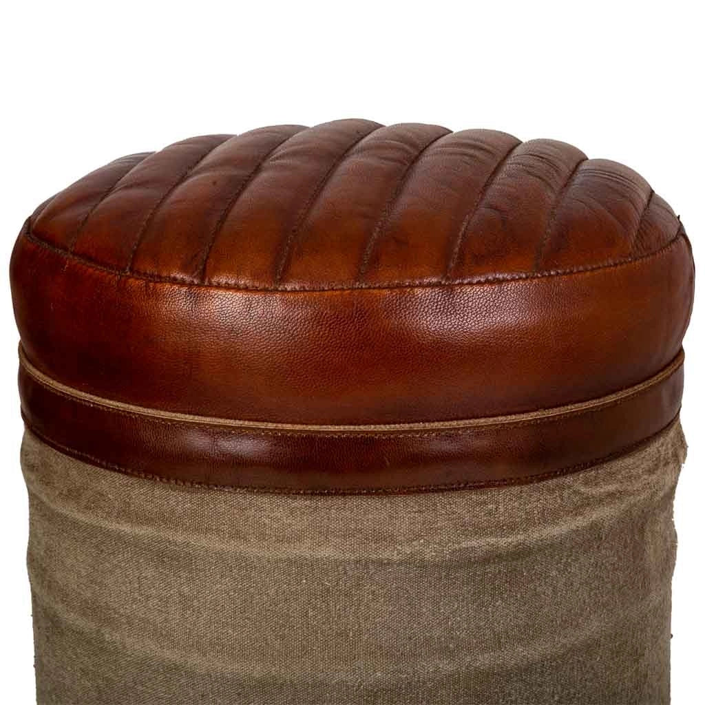 Sgabello in similpelle marrone 30x30x45h