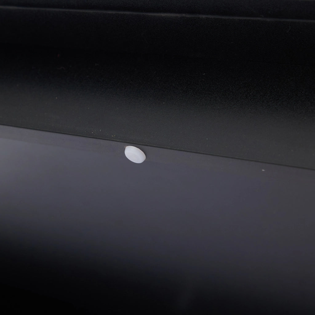 Tavolino da caffè LED 100x50x42 cm con 2 cassetti e ripiano aperto; controllo tramite app; acrilico nero