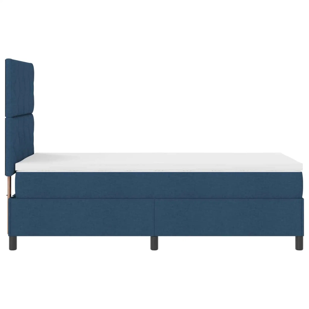 Letto a molle con materasso con led Blu 100 x 200 cm Tessuto