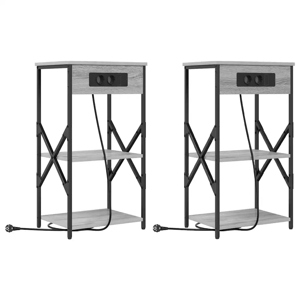 Armadio da Notte 2 pcs Grigio Sonoma 41 x 31 x 76 cm 859532