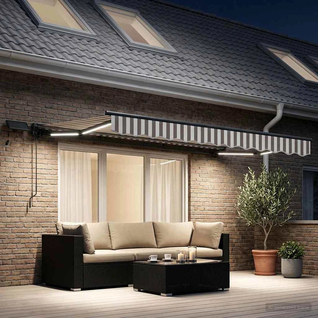 Cornice per Tenda Manuale con LED 3,5 x 2,5 m 3426003
