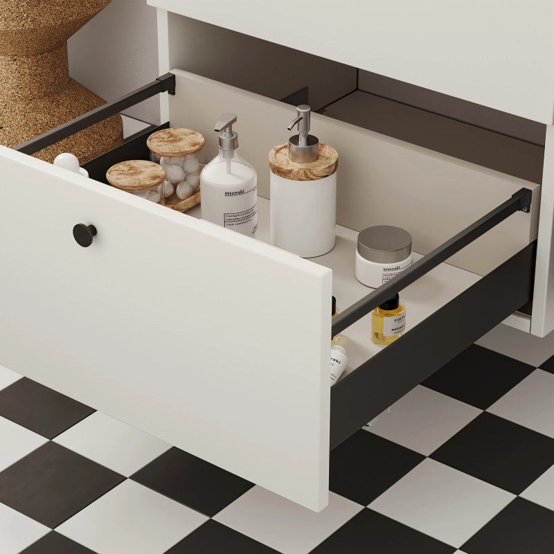 Cassetto esterno Simplex 25 kg, altezza 122 mm, profondità 440 mm, Acciaio, Verniciato bianco