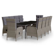 Set da pranzo da giardino in resina di vimini grigio da 11 pezzi 02_0014743