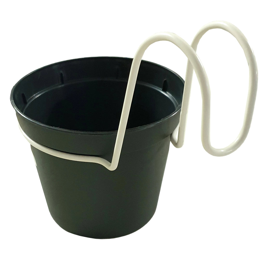 CONF. 6 VASETTI D 10 CM CON AGGANCI ANTRACITE- 1,0 confezione