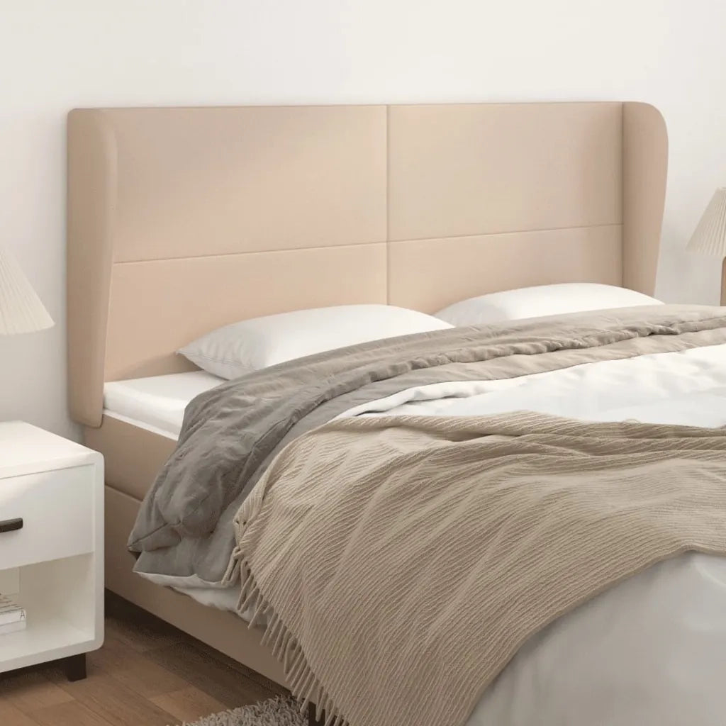Testiera | Testata ad Orecchio Cappuccino 183x23x118/128 cm in Similpelle