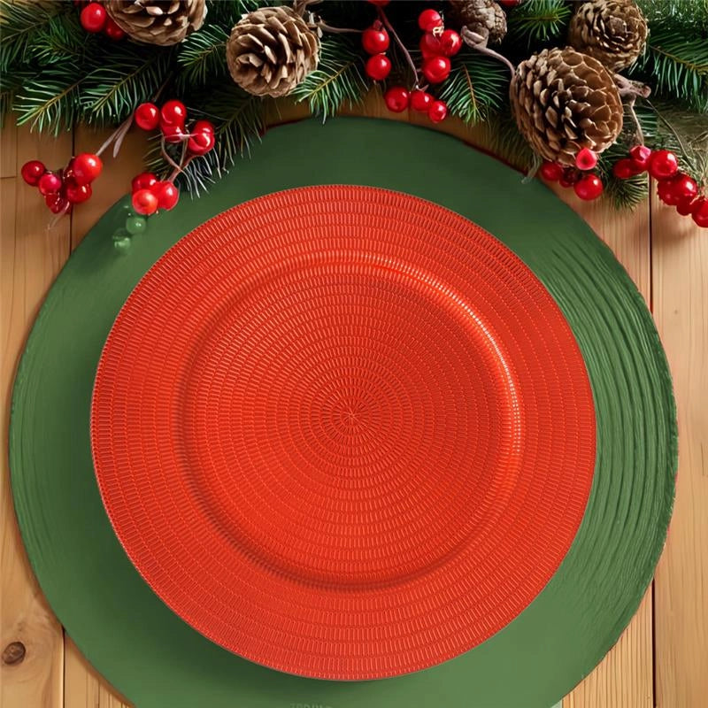MA MAISON SET 6PZ SOTTOPIATTO ELEGANCE COLORE ROSSO - DIAMETRO 33 CM