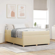 Struttura del letto con materasso-Giroletto Crema 140 x 200 cm Tessuto 925786